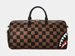 SPRAYGROUND Sharks In Paris Painted Mens Duffle (Brown)