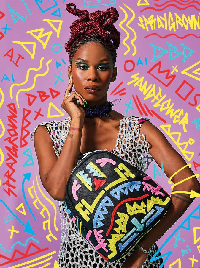 Sprayground AI3 Path To The Future Tribal Neon Savage Backpack - Image 5