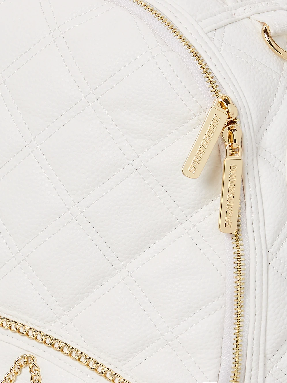 Sprayground Riviera White Gold DLX Backpack - Image 5