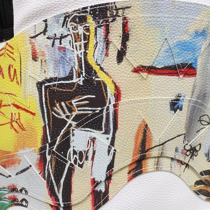 Sprayground Jean Michael Basquiat White Shark DLX Backpack - Image 10