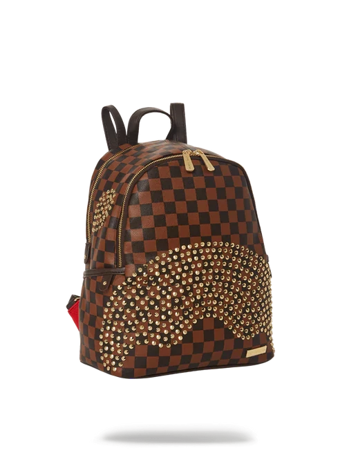 Sprayground Sharks In Paris Gold Rivet Polaris Savage Backpack - Image 2