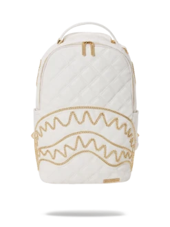 Sprayground Riviera White Gold DLX Backpack