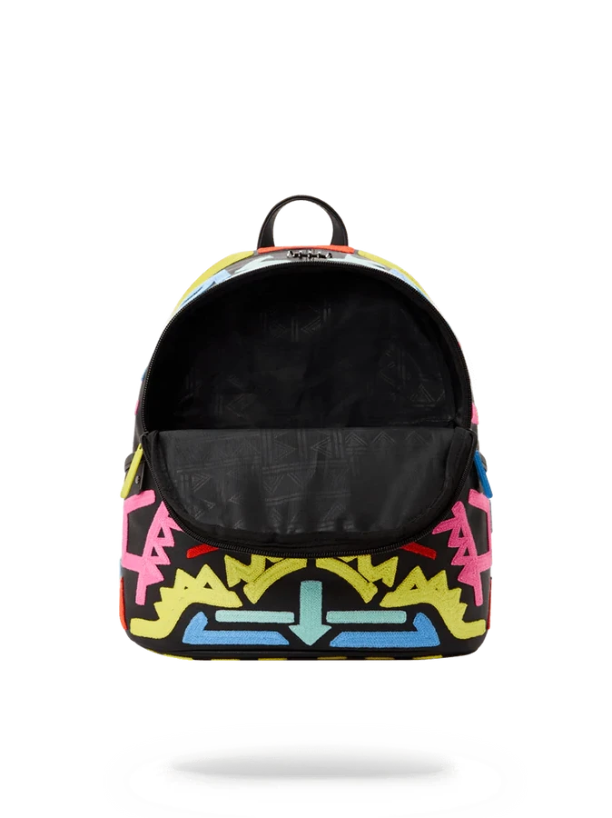 Sprayground AI3 Path To The Future Tribal Neon Savage Backpack - Image 2