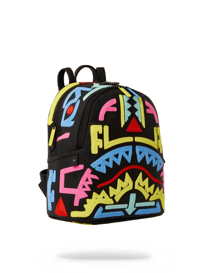 Sprayground AI3 Path To The Future Tribal Neon Savage Backpack