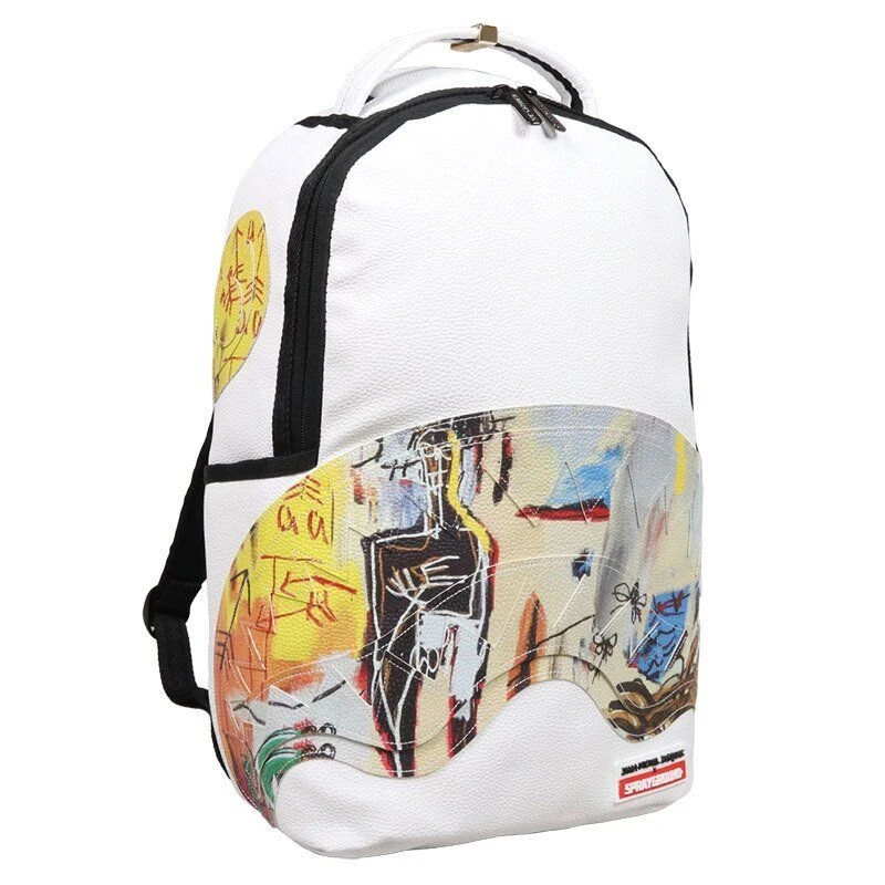 Sprayground Jean Michael Basquiat White Shark DLX Backpack - Image 3