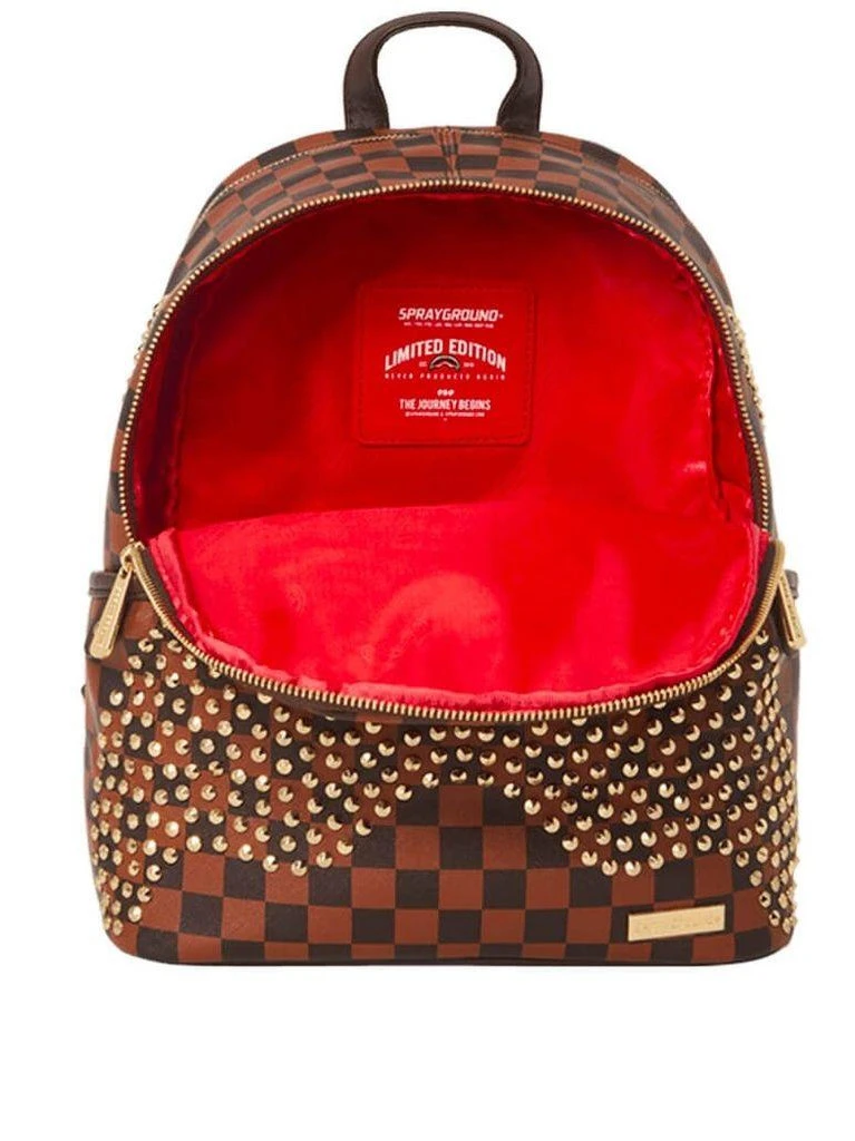 Sprayground Sharks In Paris Gold Rivet Polaris Savage Backpack - Image 4