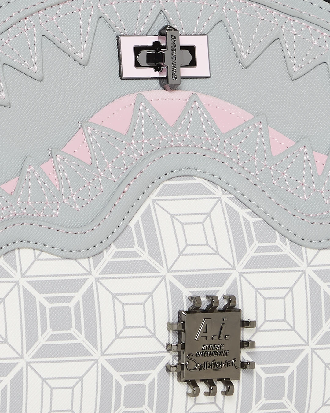 SPRAYGROUND A.I.8 AFRICAN INTELLIGENCE BOOKED & BUSY SHARK HANDBAG - Image 13