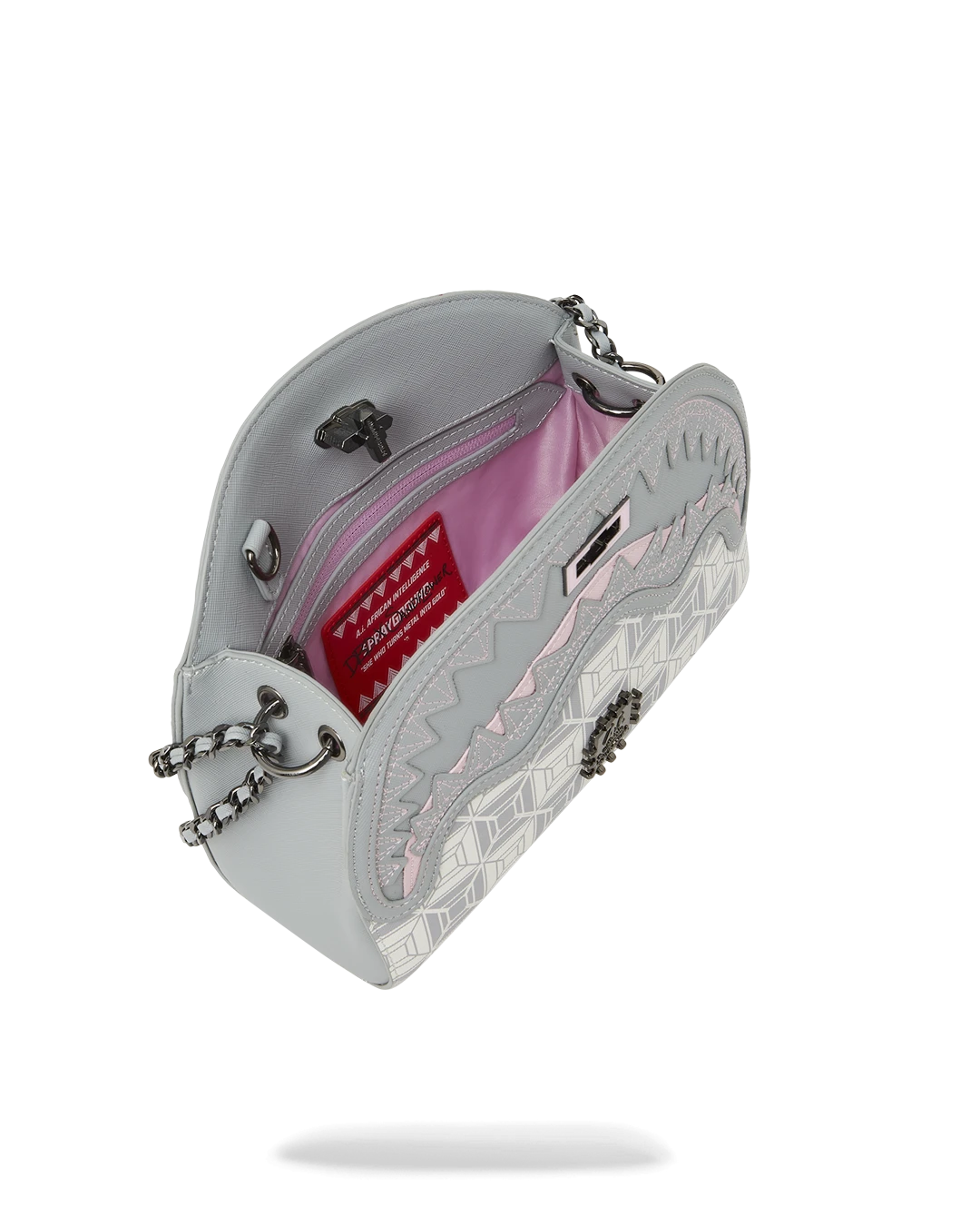 SPRAYGROUND A.I.8 AFRICAN INTELLIGENCE BOOKED & BUSY SHARK HANDBAG - Image 11