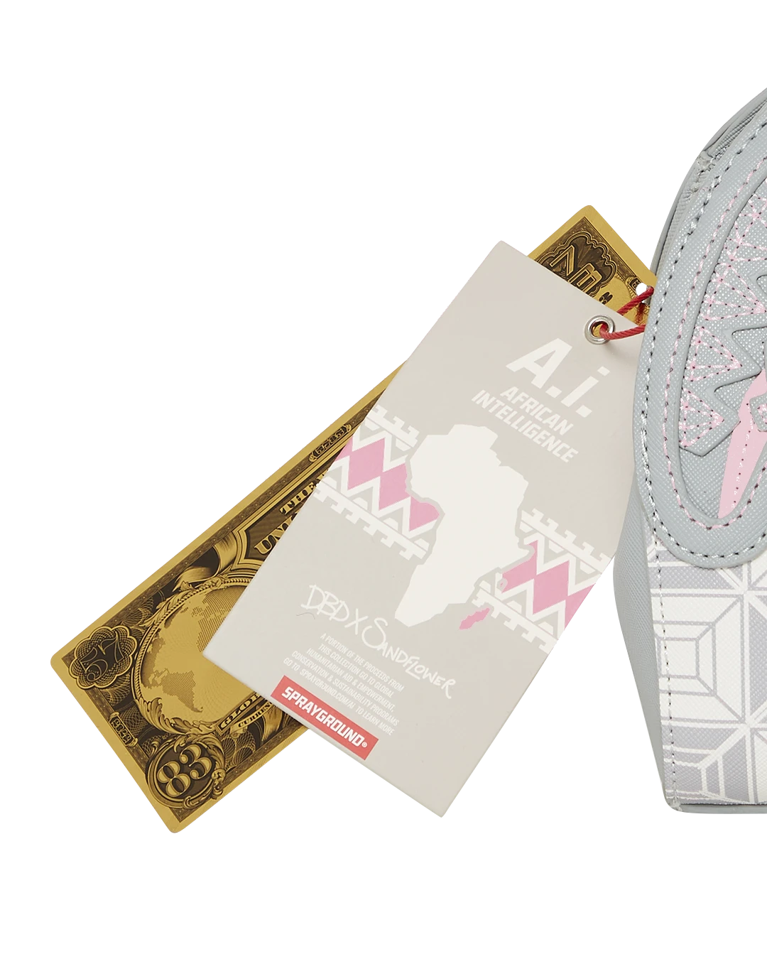 SPRAYGROUND A.I.8 AFRICAN INTELLIGENCE BOOKED & BUSY SHARK HANDBAG - Image 15