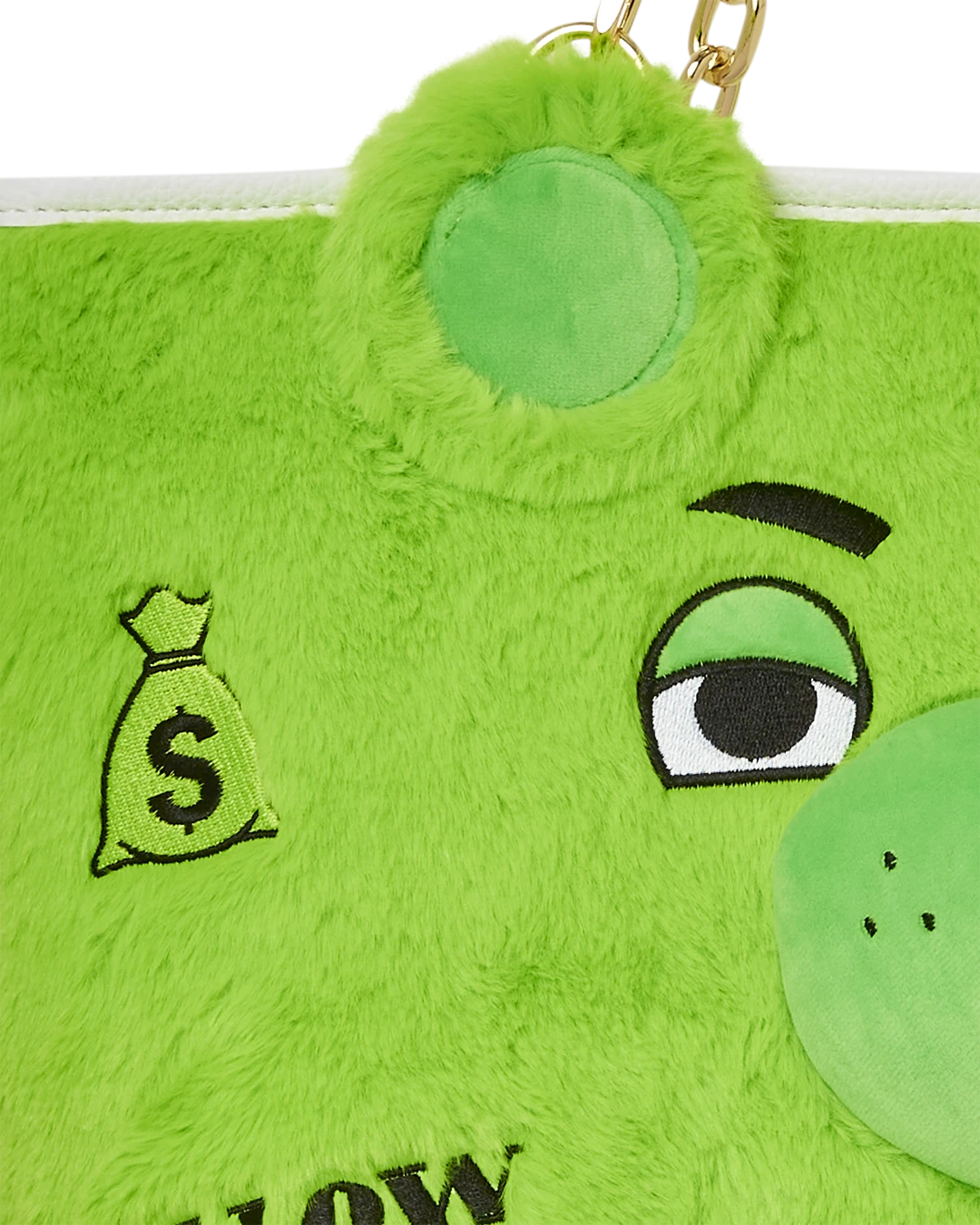 SPRAYGROUND PLUSH MONEYBEAR TOTE (GREEN) - Image 9