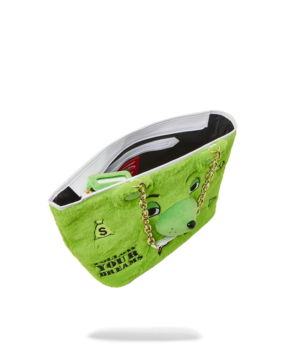 SPRAYGROUND PLUSH MONEYBEAR TOTE (GREEN) - Image 7